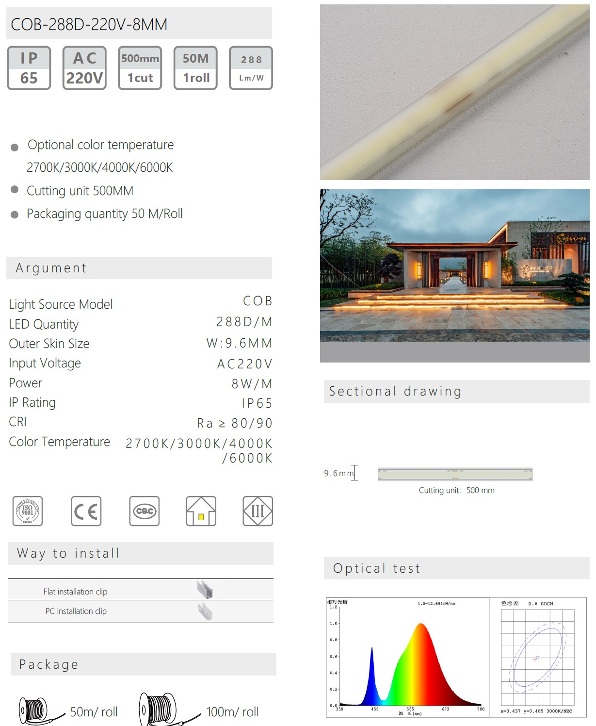 COB-288D-220V-8MM