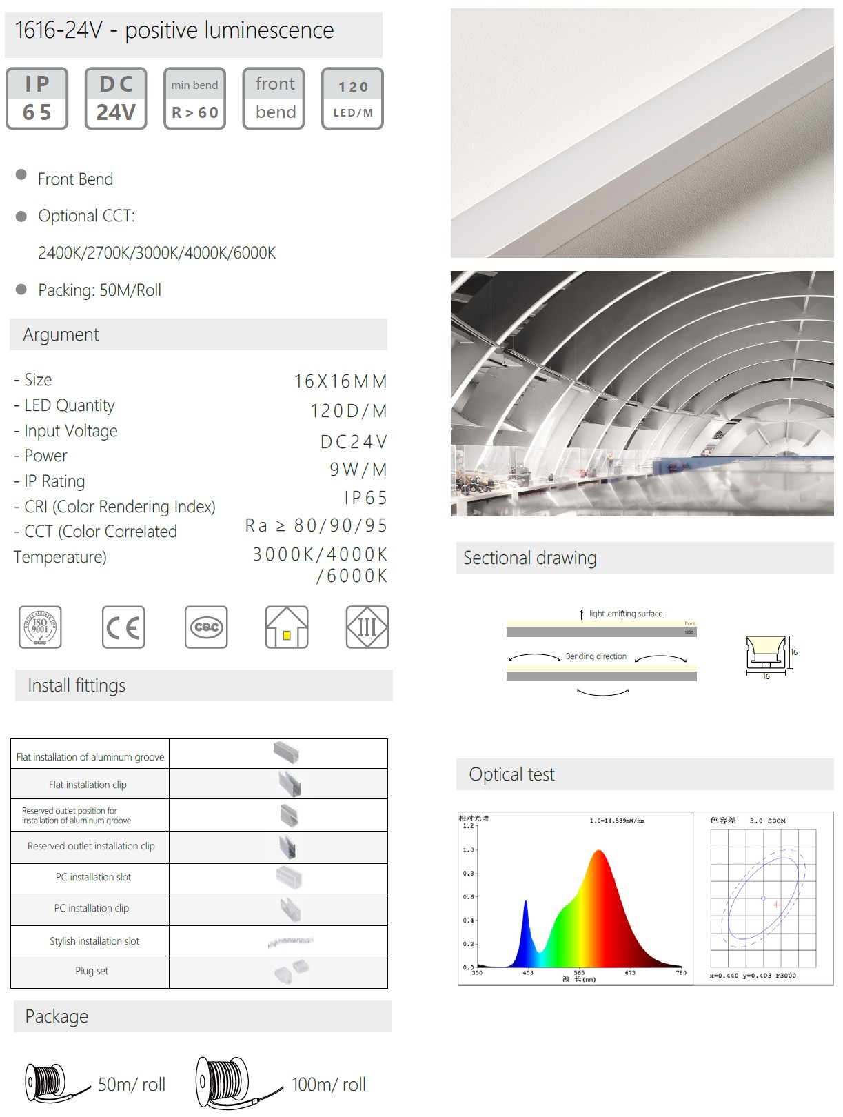 1616-24V - positive luminescence Sectional 1616-24V - positive luminescence Sectional