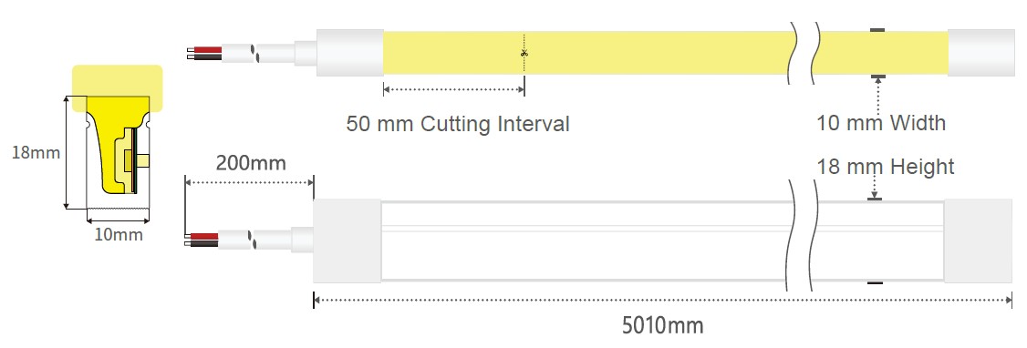 1018 Side-emitting (3-sided) 1018 Side-emitting (3-sided)