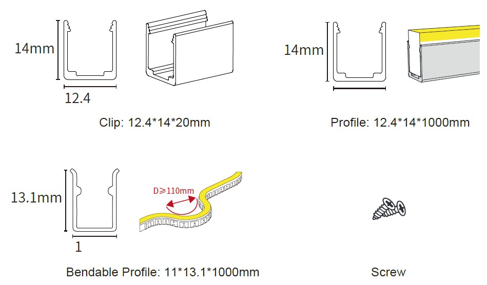 1018 Side-emitting (3-sided) 1018 Side-emitting (3-sided)