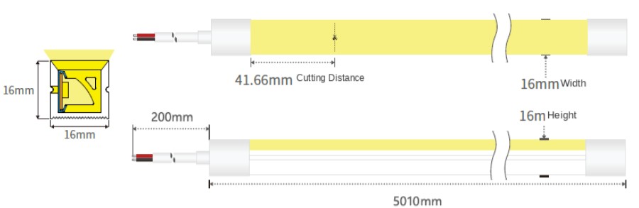 1616 sliding groove side illumination