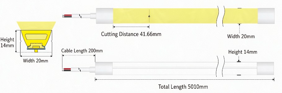 The 2014 chute is emitting light