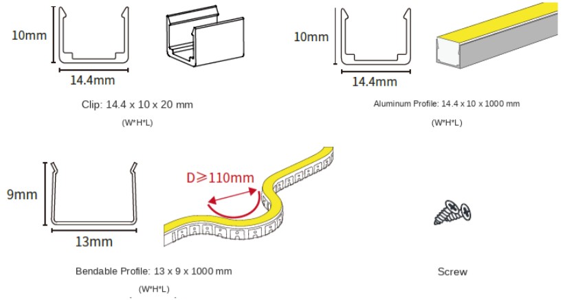 1212 sliding groove side illumination